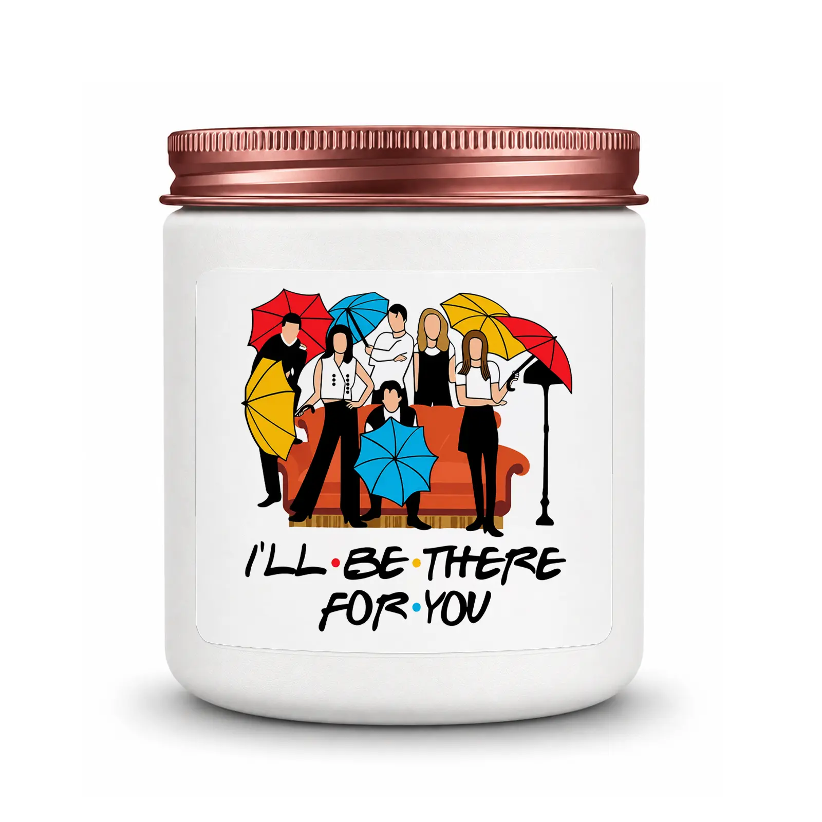 1Pc Handmade Soy Candle, I’ll Be There For You Scented Candle, 9oz 200g Natural Soy Wax, TV Show Fan Gift For Friend Bestie Sister Roommate Coworker, Birthday Christmas Friendship Gift, Hand Poured Home Fragrance