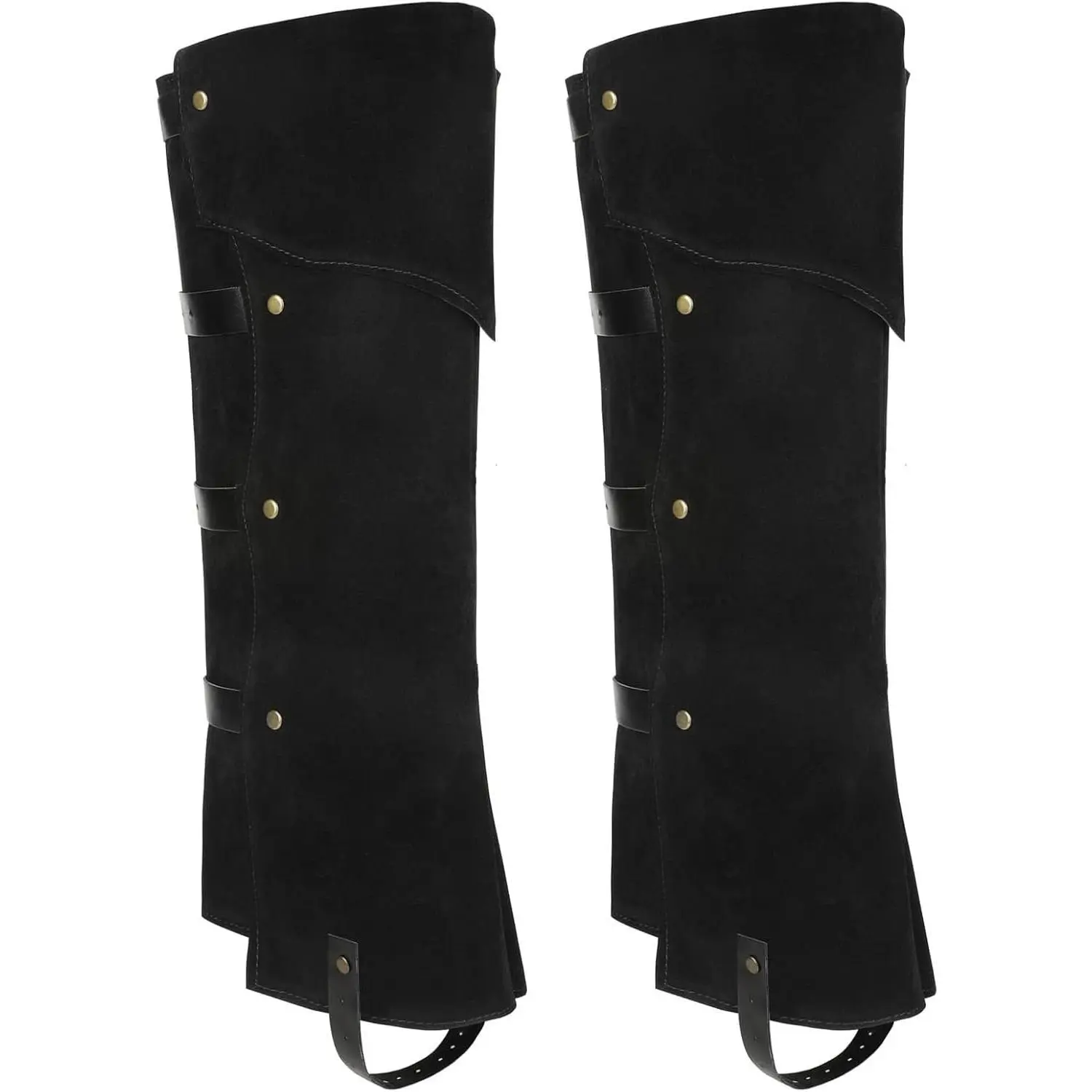 Pirate Boots Covers Faux Leather Medieval Steampunk Renaissance Boots Covers with Studs for Halloween Costume