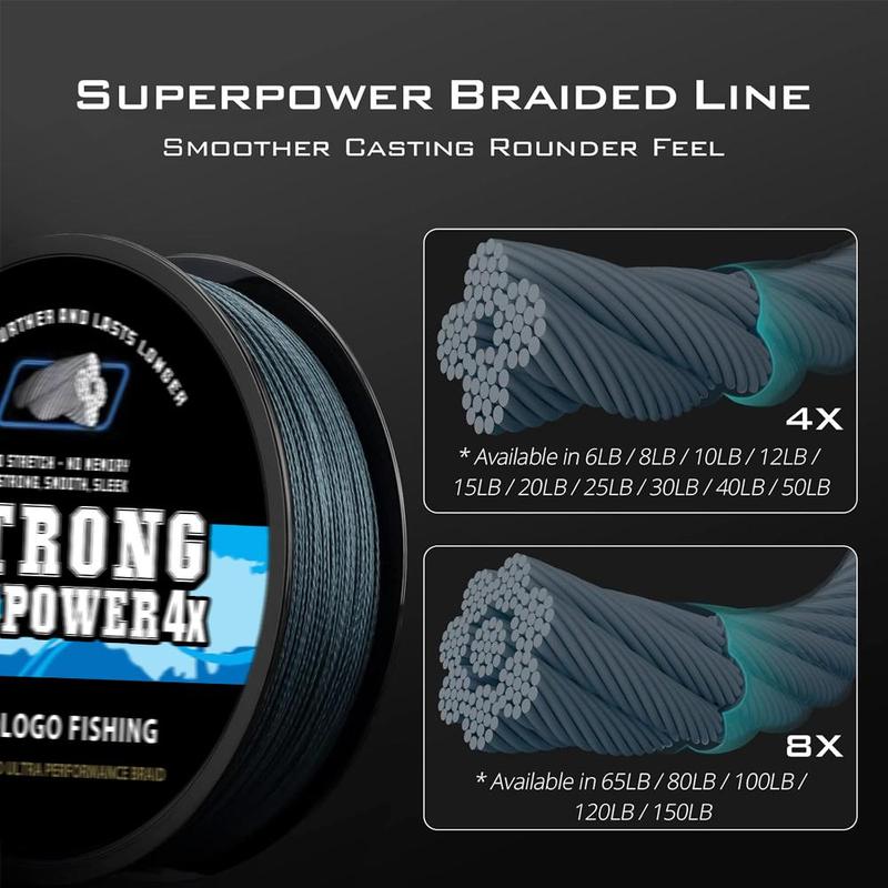 Braided Fishing Line 4 Strands Strong Multifilament PE Braided Line for Seawater 8LB-40LB 546yds 500m Super Strong Super Line Fishing Tackle Braided Fishing Line 4 Strands Strong Multifilament PE Braided Line for Seawater 8LB-40LB 546yds 500m Super Strong Super Line Fishing Tackle