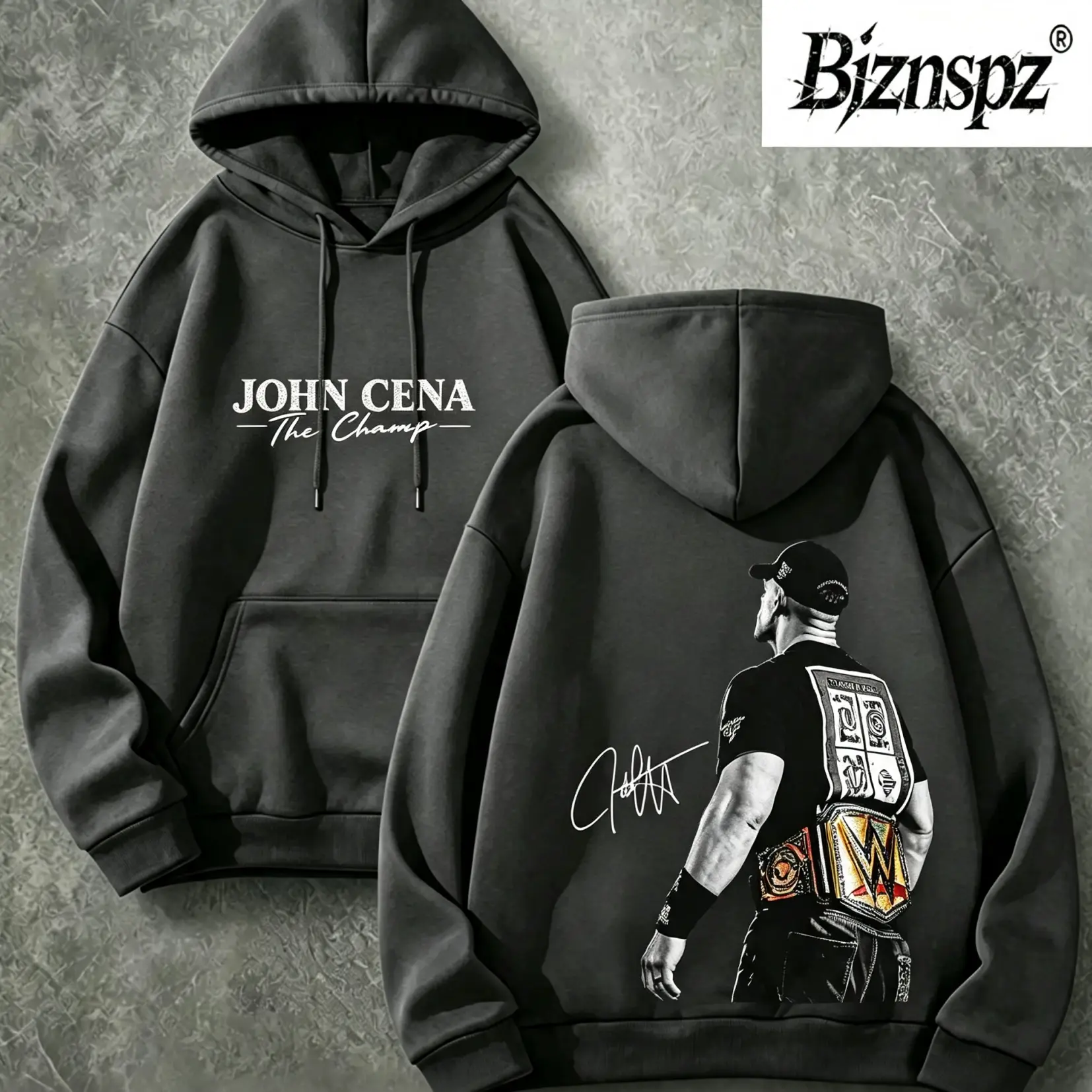 John Cena The Champ WWE Graphic Heavyweight Hoodie, Vintage Y2K Streetwear Pullover, Wrestling Legend Sweatshirt