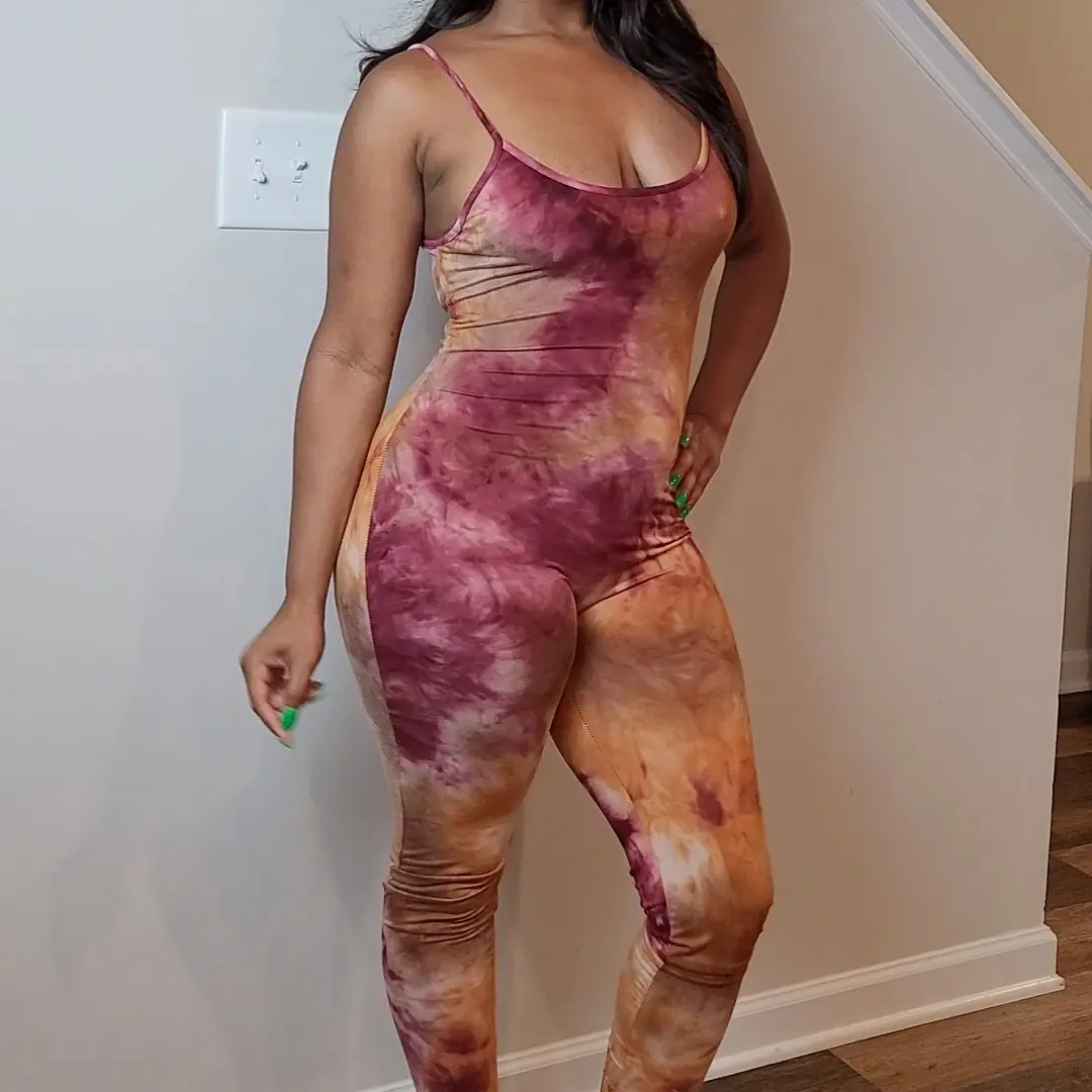 Mustard/Plum tye dye jumpsuit