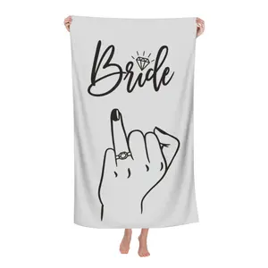 Bride  Ultra fine fiber beach towels, soft and absorbent bathroom and pool accessories suitable for sunbathing and beach use