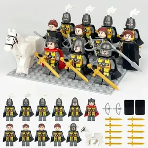 Medieval soldiers' building blocks, toys, mini figures, humanoid dolls, children's toys, birthday gifts, cartoon characters.