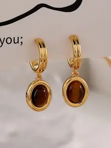 Elegant Copper Earrings Set, Casual Style, All-Season Wear, No Choking Hazard, Unique Design, Perfect Gift Idea