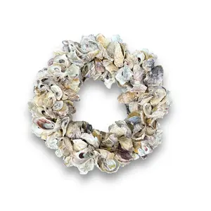 Oyster Shell Wreath with Twine Hanger - 14-in