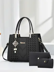 Large capacity fashionable versatile handbag trend retro stylish mom bag delicate feeling versatile women's bag Handbag Combo Handbag set