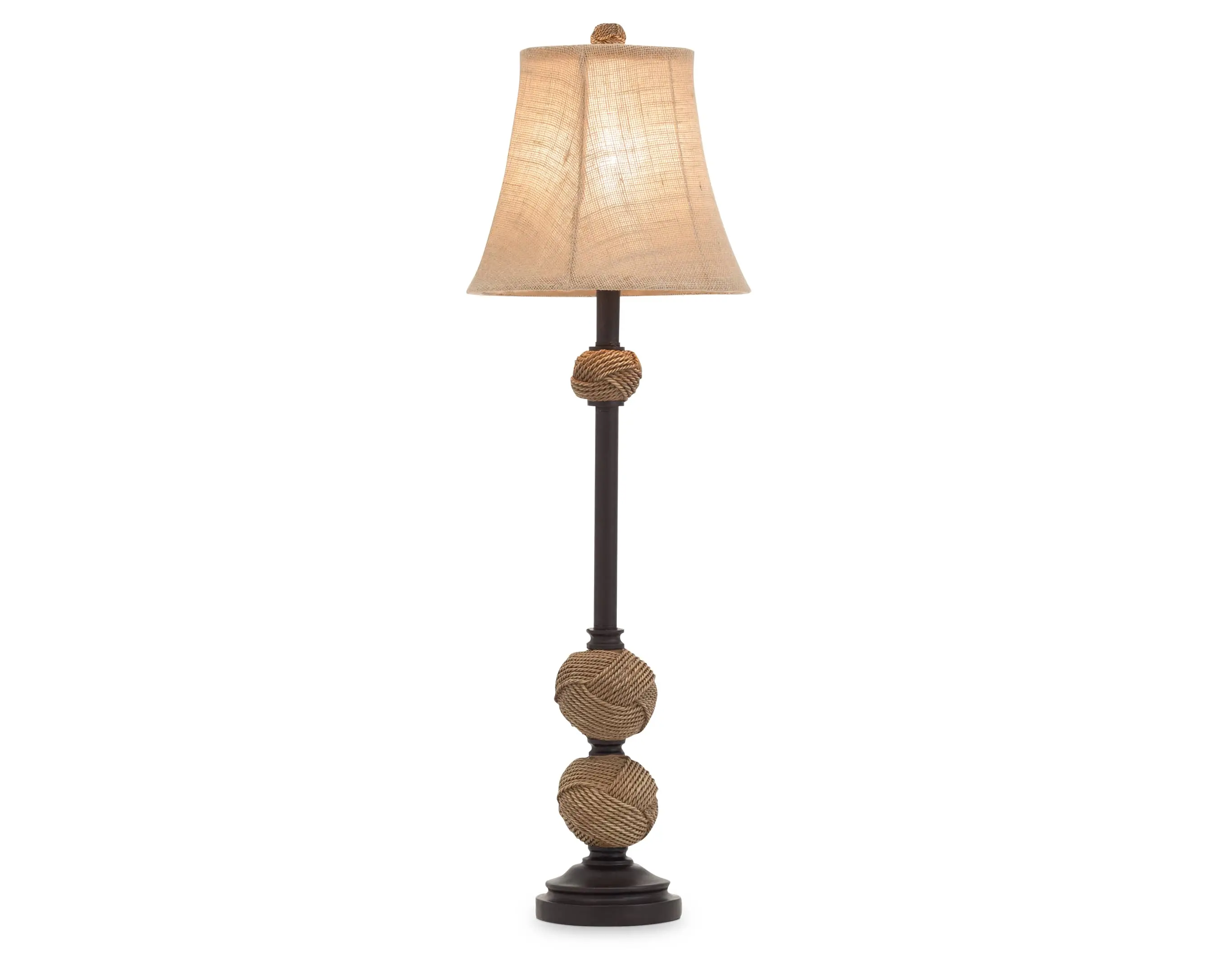 Burlap Buffet Resin Base Table Lamp, Home Décor, Bedroom Living Room Office