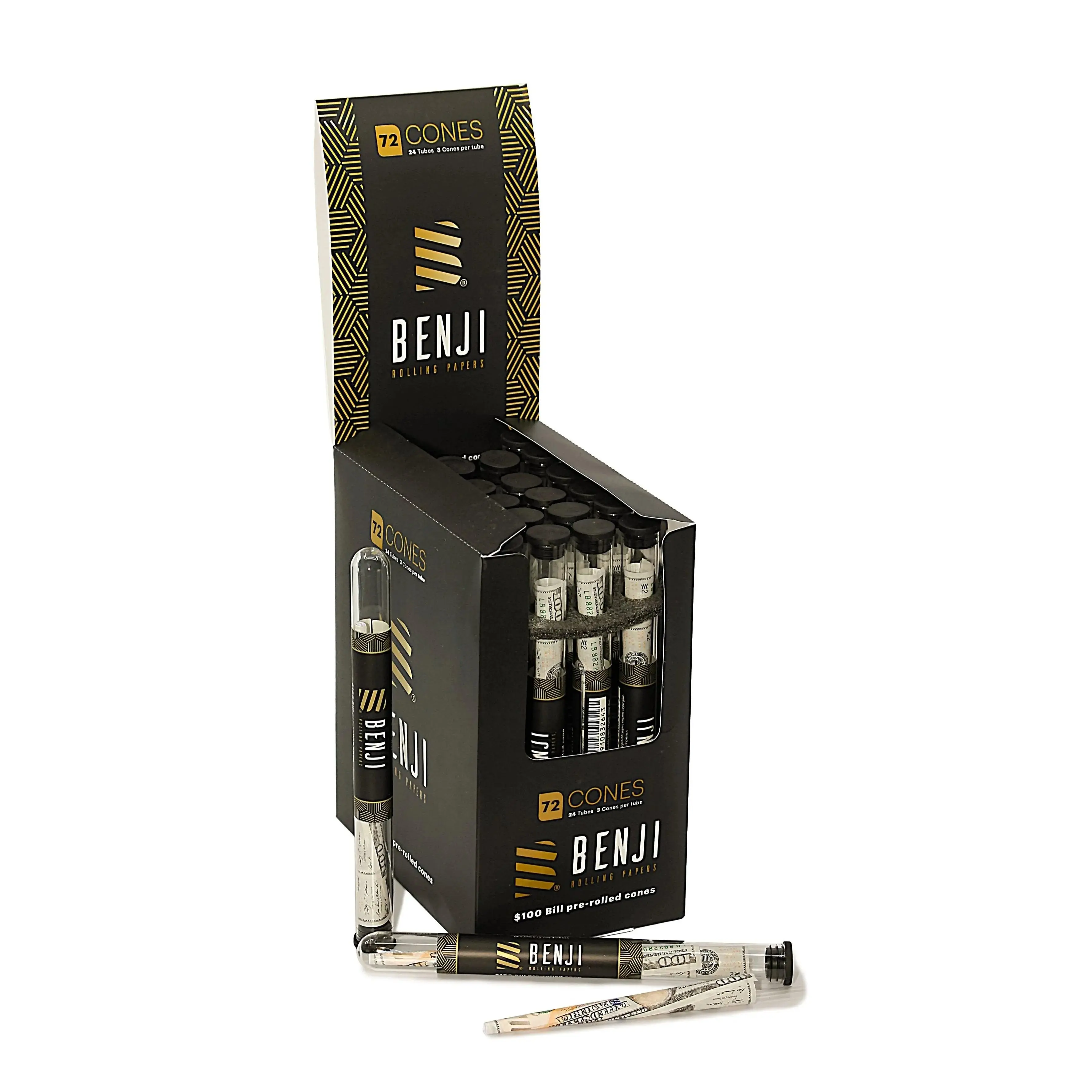 Luxury at Your Fingertips: Benji $100 Bill Print Pre-Rolled Cones