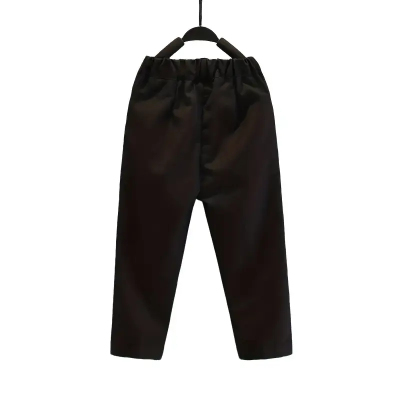 Boys' spring and autumn suit pants, wrinkle-free black children's school pants, British-style performance academy-style suit trousers, stylish