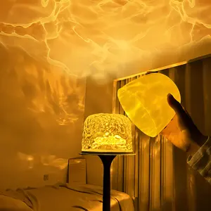 Ocean Wave Projector Lamp RGB Ambient Table Lamp Water Ripple Night Light for Bedroom Living Room Decor