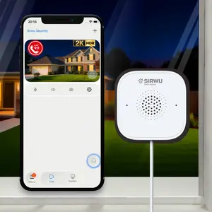 Sirwu 3MP 2K Window Camera with Night Vision, Indoor Security Camera for Home, 911 Emergency Alerts, 24/7 Recording, AI Detection Monitoring, Magnetic Install, OpenAI GPT Enabled, Two-Way Audio, Local recording