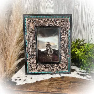 Nicole Tooled Leather Photo Frame