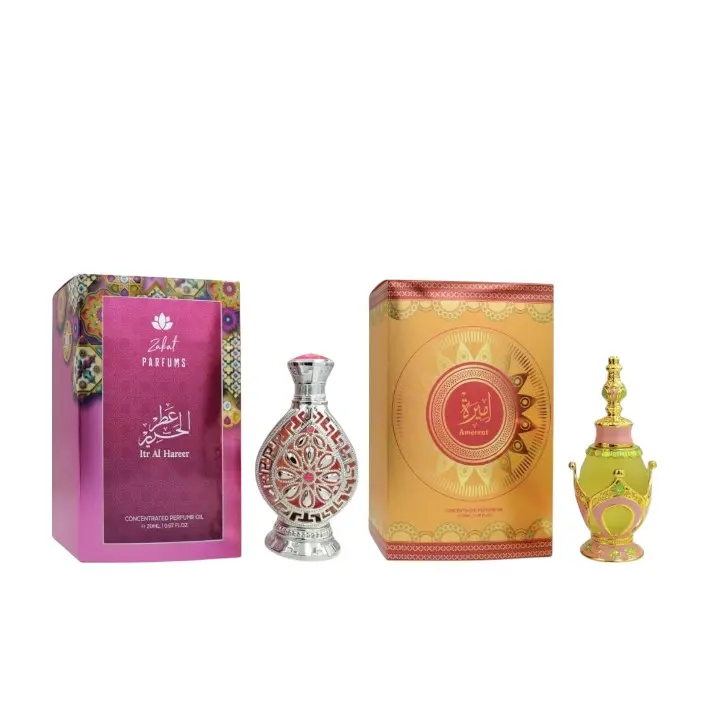 Zakat Parfums | Pure Concentrated Oils | Itr Al Hareer & Ameerat Pure Bundle | 20 ML - 0.67 oz Per Bottle | Sweet - Vanilla - Tuberose - Floral Notes
