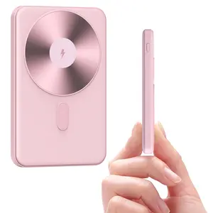 Magnetic Wireless Power Bank 5000mAh - MagSafe Portable Charger for iPhone 16/15/14/13/12 Series, Ultra-Thin & Fast Charging, Compatible with Pro/Pro Max (Lightweight Travel-Friendly