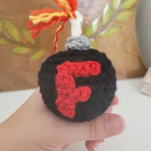 Funny Mini Crochet F-Bomb, Handmade