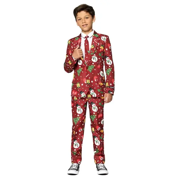 Suitmeister: Christmas Red Light Up Boy's Suit, Christmas Tree, 100% Polyester