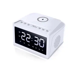 20W large screen wireless charging speaker, clock alarm clock Bluetooth speaker, hotel desktop multifunctional wireless speaker