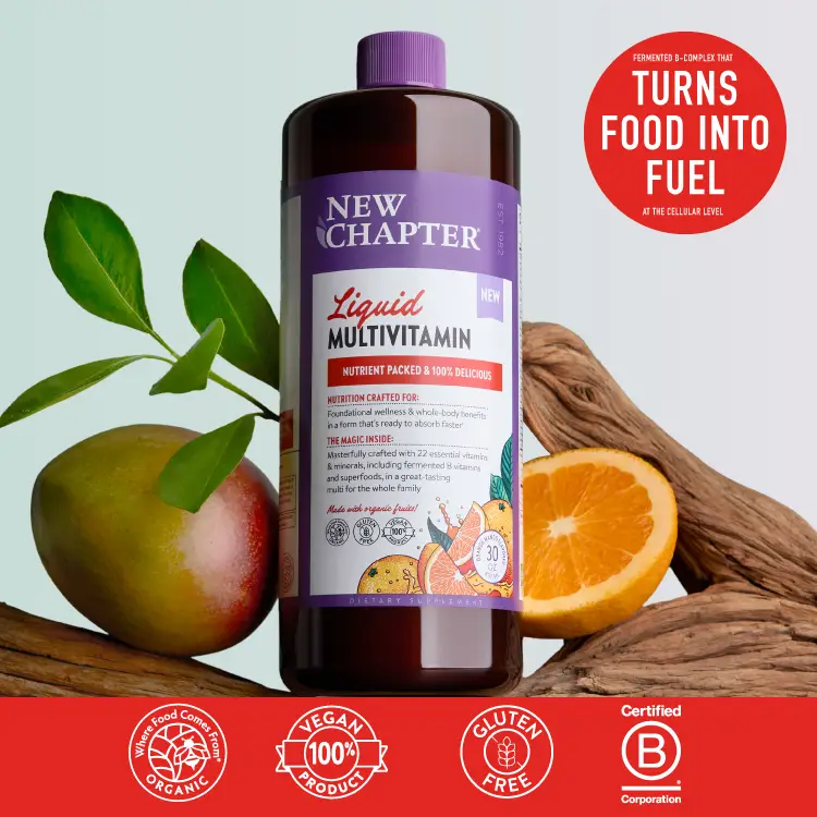 New Chapter Liquid Multivitamin for Kids, Teens, Adult Women & Men| Cellular Ene...