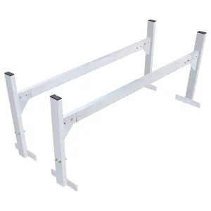 【fathersdaygift】VEVOR Van Roof Ladder Rack, 2 Bars Aluminum Alloy Roof Ladder Racks, 181 kg Capacity Rain-Gutter Van Roof Rack, Adjustable Length 1300-2060 mm, Van Ladder Rack for Van, Cargo, Trailer