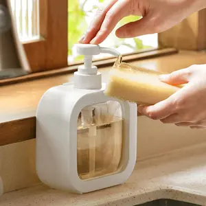 Empty Press Type Soap Dispenser Bottle, 1 Count Plastic Soap Dispensing Bottle, Modern Simple Soap Dispenser Jar, Bathroom Supplies, Kitchen Accessories, Soap Container