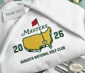 Masters Golf Embroidered Sweatshirt, Augusta National Tournament Shirt, Champion Golfer Shirt, Golf Fan Classic Apparel, Spring Golf Gifts