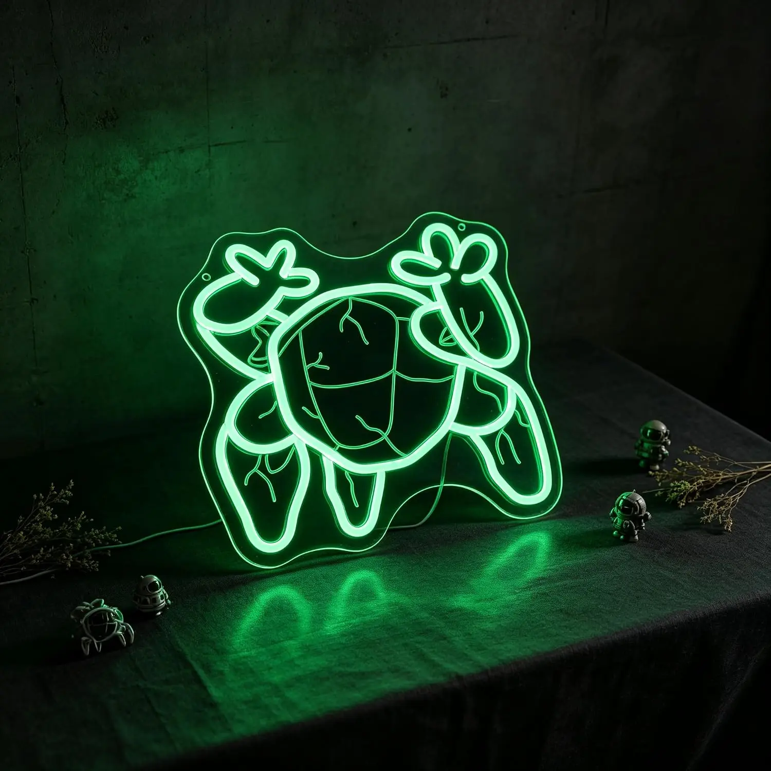 Inspired by Project Hail Mary Alien Rocky Neon Sign, Green, 11.8×11.6" | USB LED,Dimmable, Novel Fan Art Wall Decor, Bedroom Game Room Man Cave, Sci-Fi Themed Gift for Book Lovers light