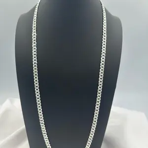 26in 5.37mm Single Sided Cuban Link 925 Sterling Silver (SG-175)
