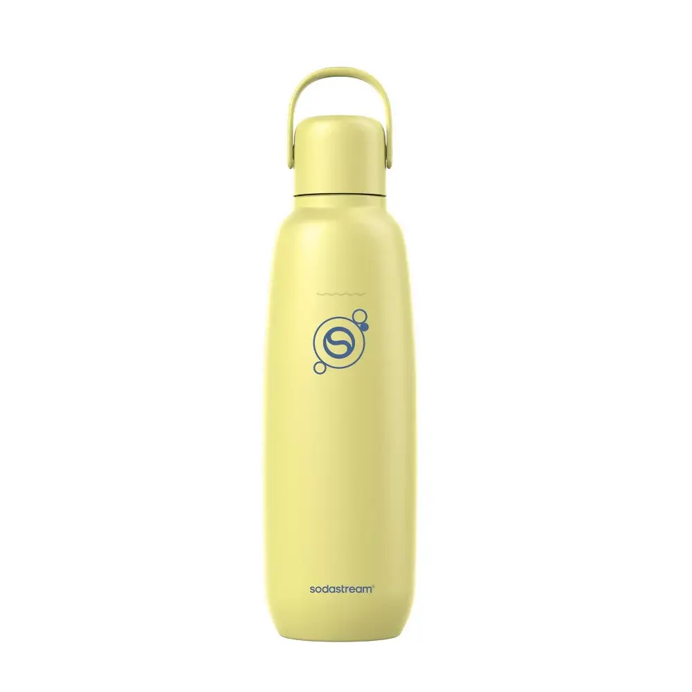 SodaStream 23.7 fl oz Fizz & Go Easy Mix Insulated Stainless Steel Bottle Lemon