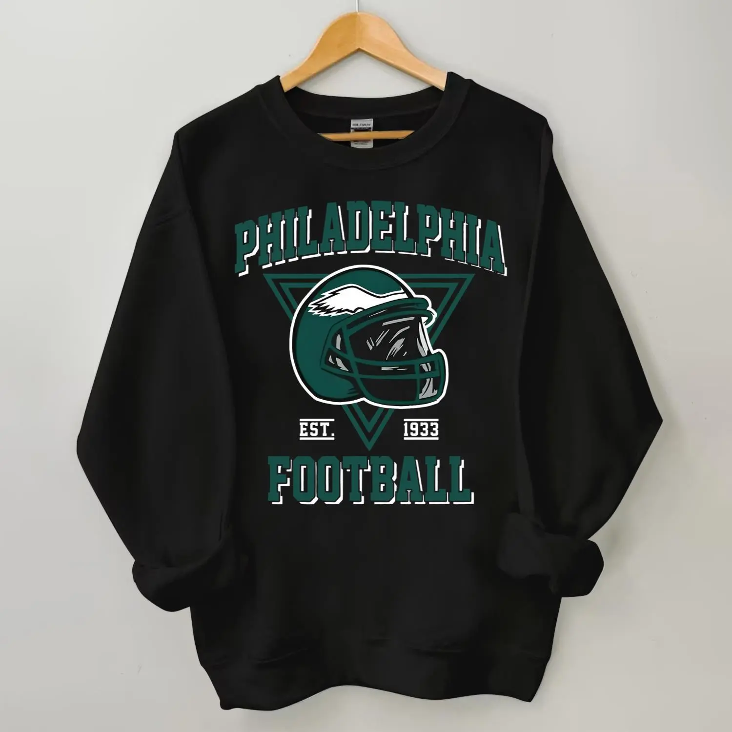 Philadelphia Vintage Style Crewneck Sweatshirt, Retro Football Fan Pullover with Classic Football Design