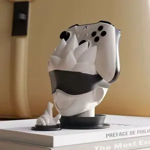 2pcs/set Eye Mask Big Head Statue Game Controller Stand and Gesture Ornament, Compatible Ps4/ps5 Ns Pro Controller, Cyberpunk Theme Decor