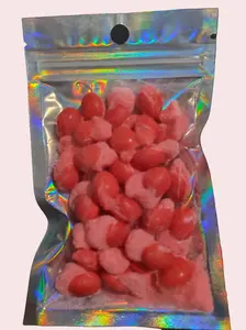 Freezies Freeze Dried Red Hots Puffed Snack - Crunchy Red Hot Snack in Foil Packaging