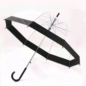 Clear Bubble combination princess umbrella Clear Design with Elegant Handle and Durable Fabric, Ideal for Outdoor Use