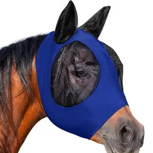 Breathable Horse Face Mask, Anti-mosquito Flies Horse Face Cover, Elastic Mesh Horse Face Cover, Elastic Fit, Pet Supplies, Equestrian Supplies