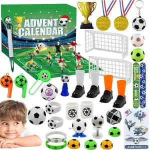 24 Days Soccer Advent Calendar 2025, Sports Advent Calendar for Teens World Soccer Gifts Party Favors, Surprise Christmas Countdown Gifts for Little Player Fans
