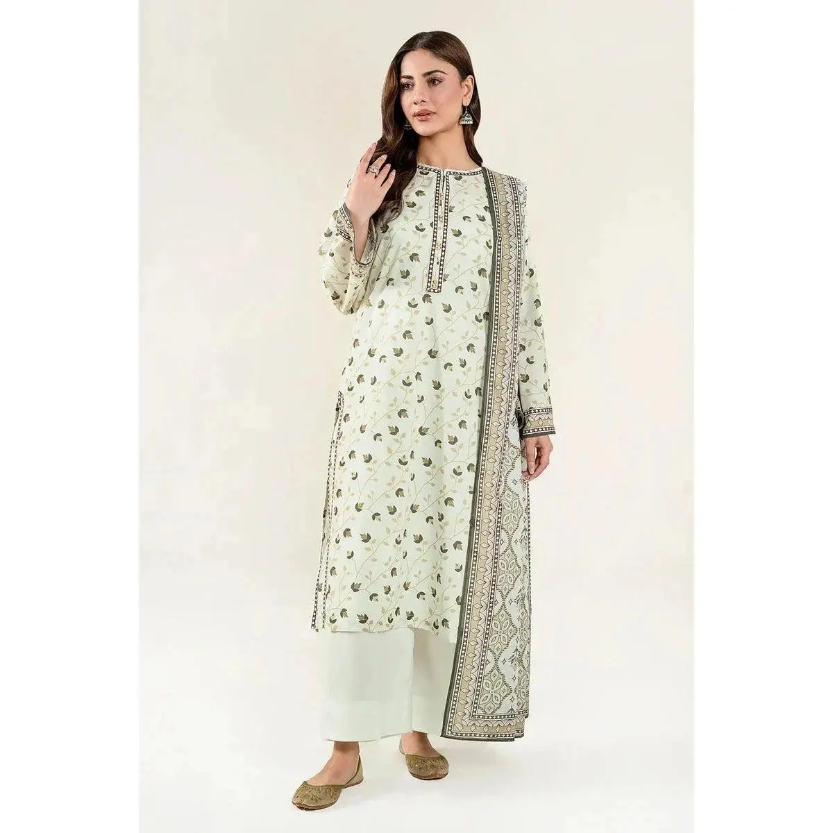 3PC stitched Printed Lawn Suit |  KLA-3980