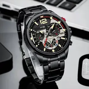 Men's Business Fashion Round Dial Analog Quartz Watch, with Box, Fashion Watch Set for Party, Daily Decor, Trendy All-match & Exquisite Watch Set for Gift