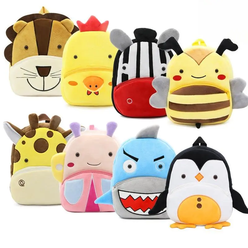 Cute Cartoon Animal Plush Backpack, Fluffy Animal Character Rucksack for Students & Daily Use