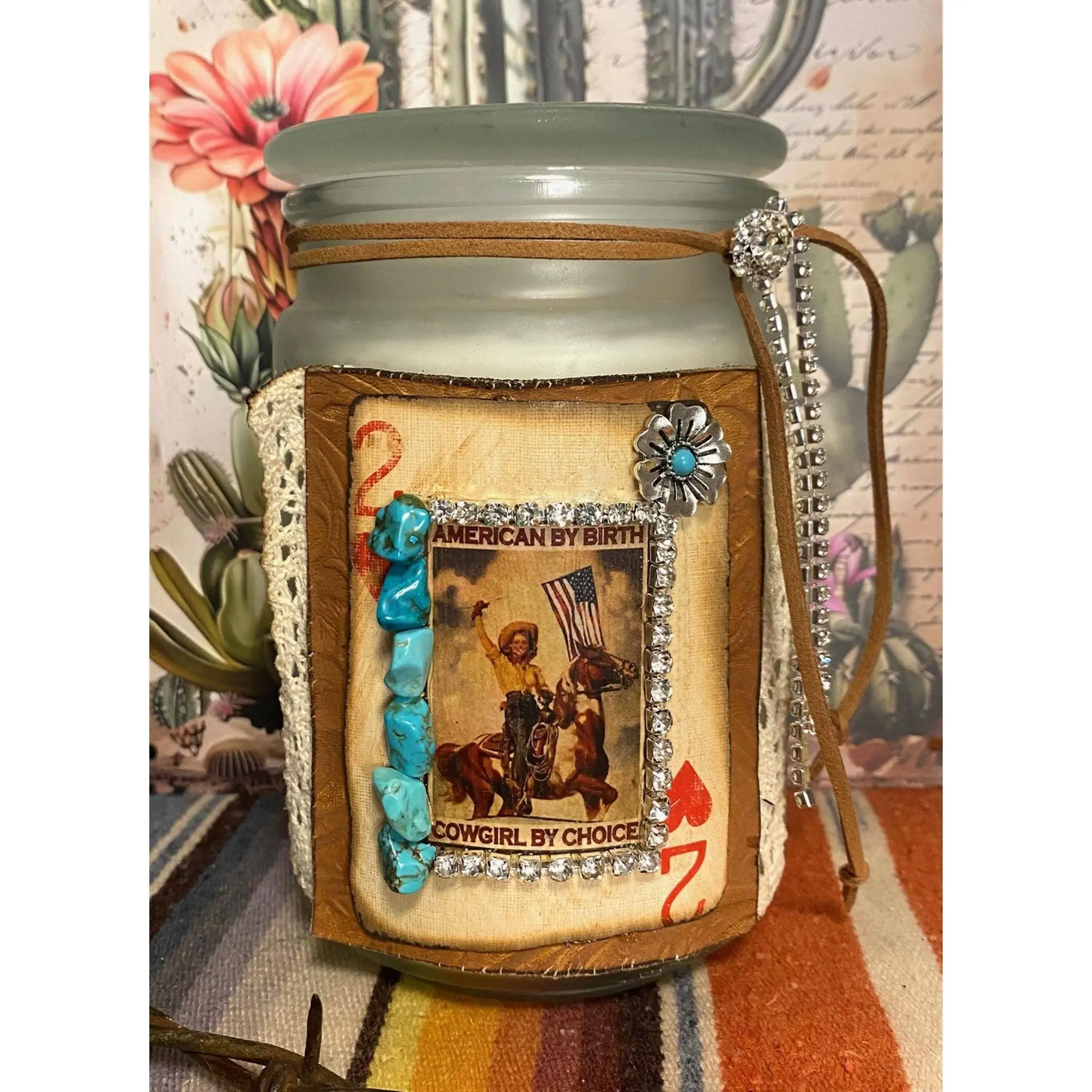 Cowgirl By Choice Turquoise Candle