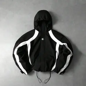 Lapel Flight Jacket Men's Spring and Autumn Zipper Printed coat Fashion Casual Retro Streetwear with Unique Geometric Patterns