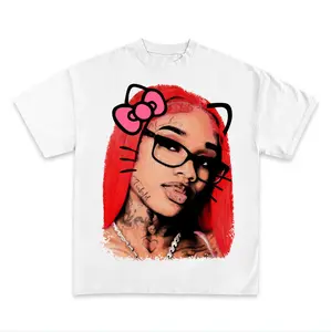 Sexyy Kitty Shirt, Hello Red 2024 Cotton Unisex Streetwear T-Shirt