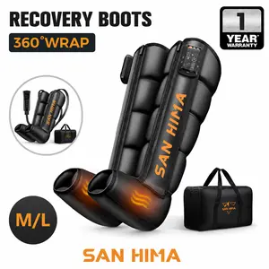 SAN HIMA Air Compression Recovery Boots Foot and Leg Massage Boots for Circulation and Fast Recovery, Portable Cordless 360° Leg Massager Recovery System Daily M/L Mother’s Day Gift for Mom outdoorfun