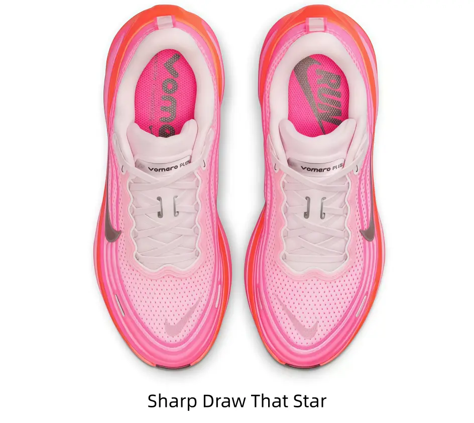 Breathable Mesh Thick-Stacked Running Sneakers, 2-Tone Pink, Cushioned Outsole, Comfortable for Long-Time Walking (Sports Collectibles Accessory)
