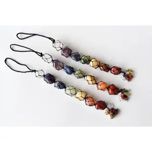 Seven Chakra Hanging Crystal Charm – Energy Balancing & Protection