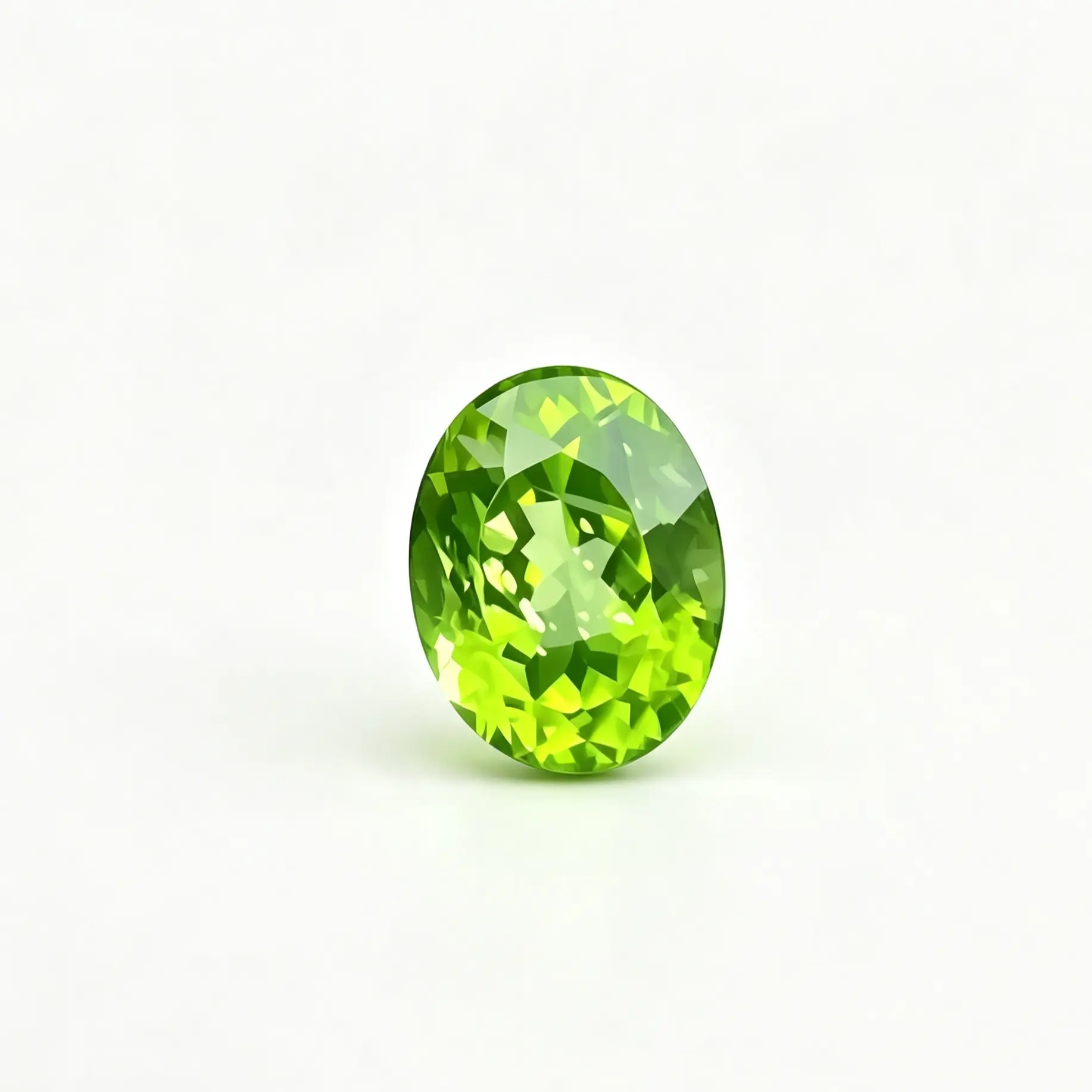 Natural Oval Cut Peridot With Certificate