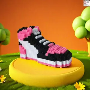 410pcs Sports Shoes Basketball Indoor Decoration, Running Shoes Small Bead Building Blocks Set, Casual Sport Shoes Bricks, Kids Birthday Gift Christmas Gift, Moc Blocks Set, Building Block Sets, Miniature Set
