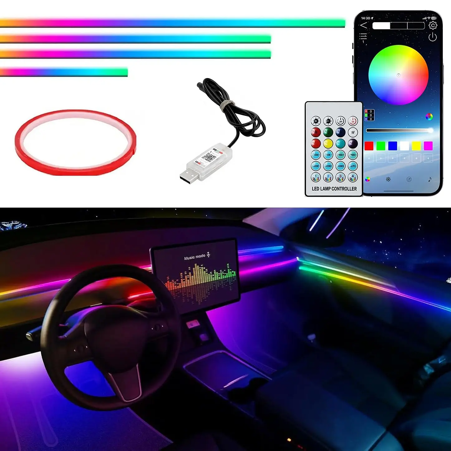 4 in 1 (43.3inch+13.78inch+29.53inch+29.53inch)