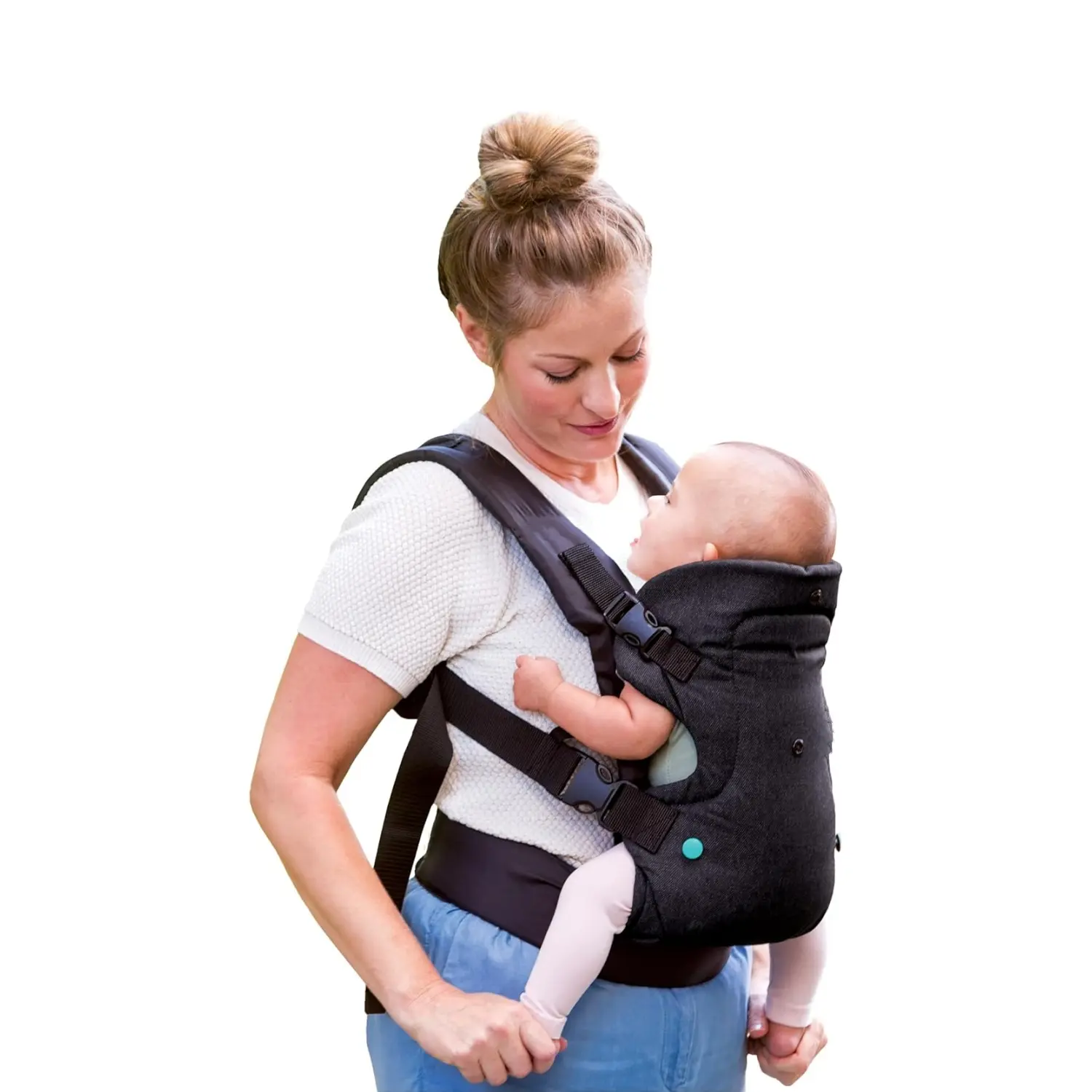 Hands-Free Baby Wrap Carrier, Flip 4-in-1 Advanced Carrier, Convertible Face in or Out or Front, Ergonomic, Travel with Baby Easily, Relieve Fatigue, Newborns and Older Babies, Toddler Carrier, Maximum Load Bearing 32 lbs