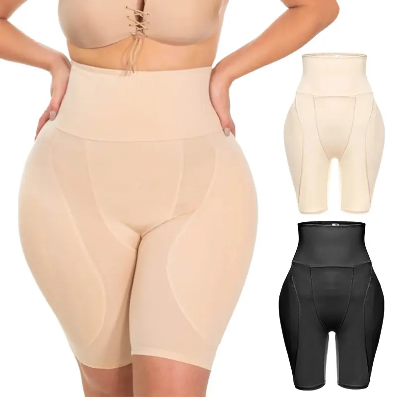Plus Size Women Underwear Sponge Pads Hourglass Body Shaping Plump Buttocks Hip-lifting Boxer Booty Butt Lifter Panties