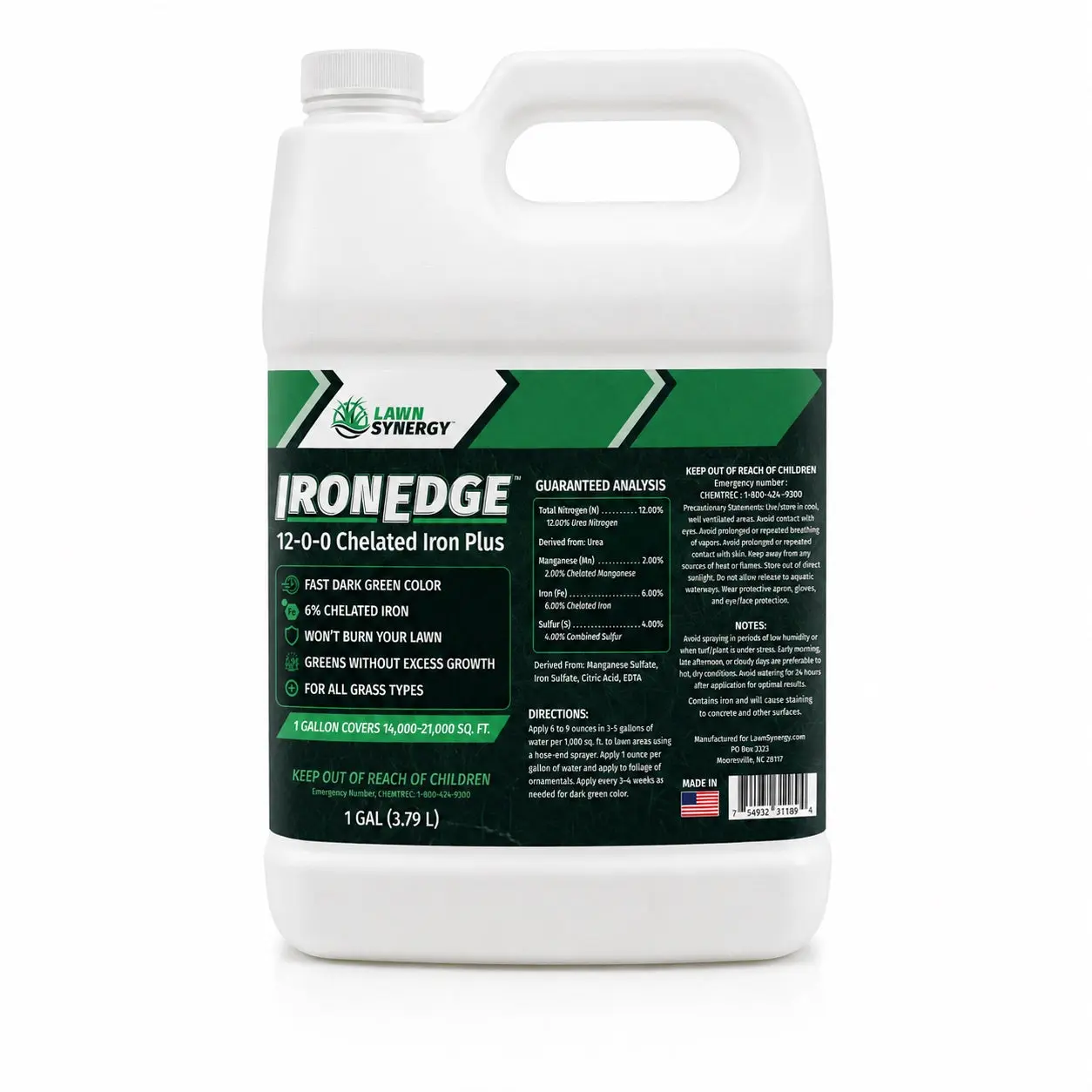 IronEdge 12-0-0 Chelated Liquid Iron Plus