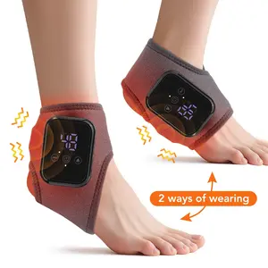 Portable Hot Compress Vibration Foot Massager, Ankle Joint Protection, Heating Strap, USB Rechargeable, Cordless Ankle Massager, Heat Ankle Warmer